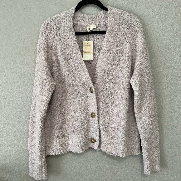 Hem & Thread Sweaters - Hem & Thread Textured Knit V Neck Button Front New Womens Cozy Cardigan Sweater